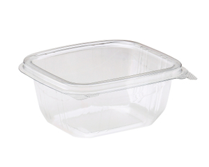 Conteneur de charcuterie &agrave; charni&egrave;re en PET de 16 oz