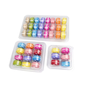 Caja de embalaje de bandeja de ampollas de macarr&oacute;n de pl&aacute;stico transparente